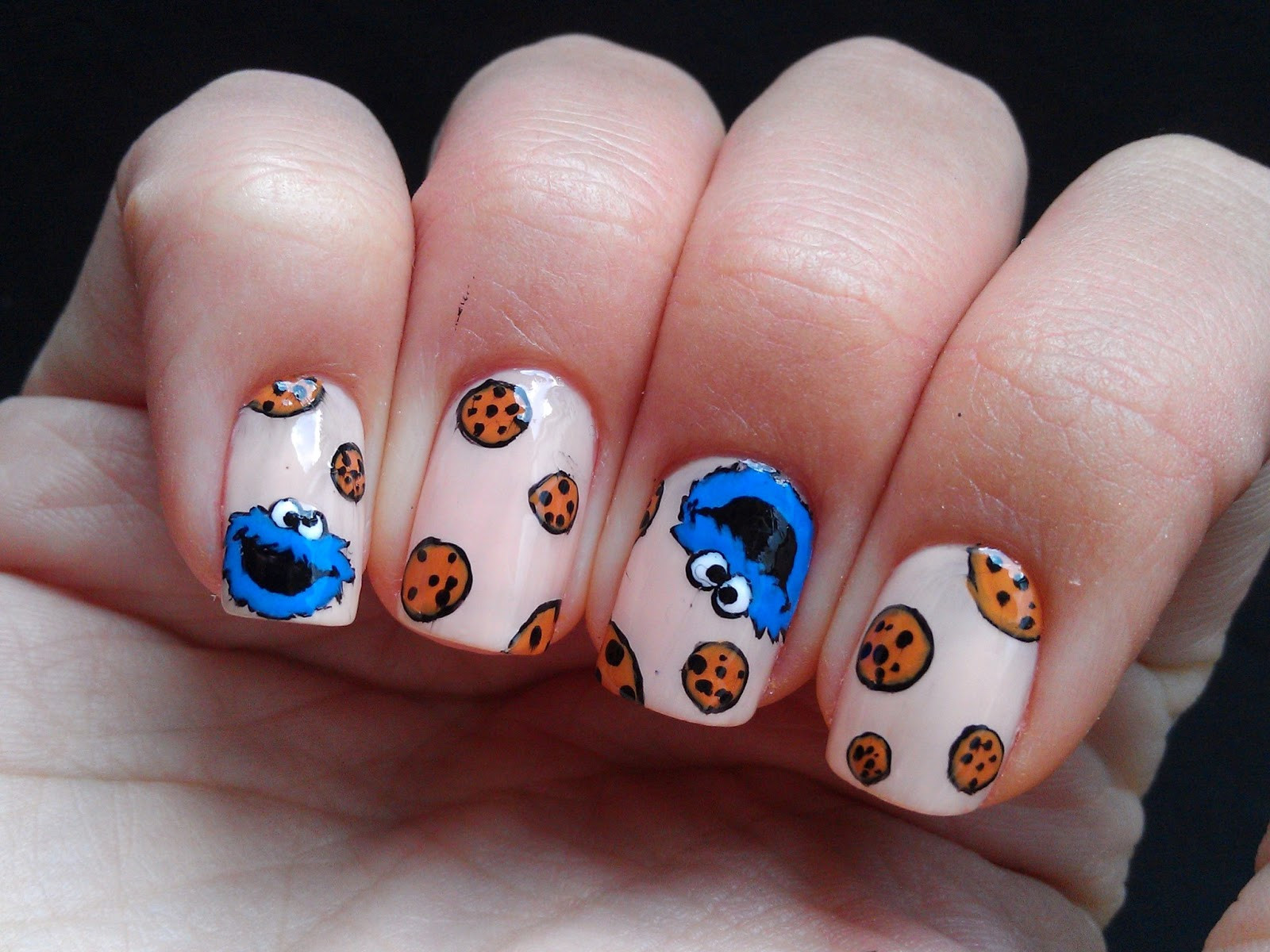 Monster Nail Designs
 nailartinc COOKIE MONSTER NAILART PHOTO TUTORIAL