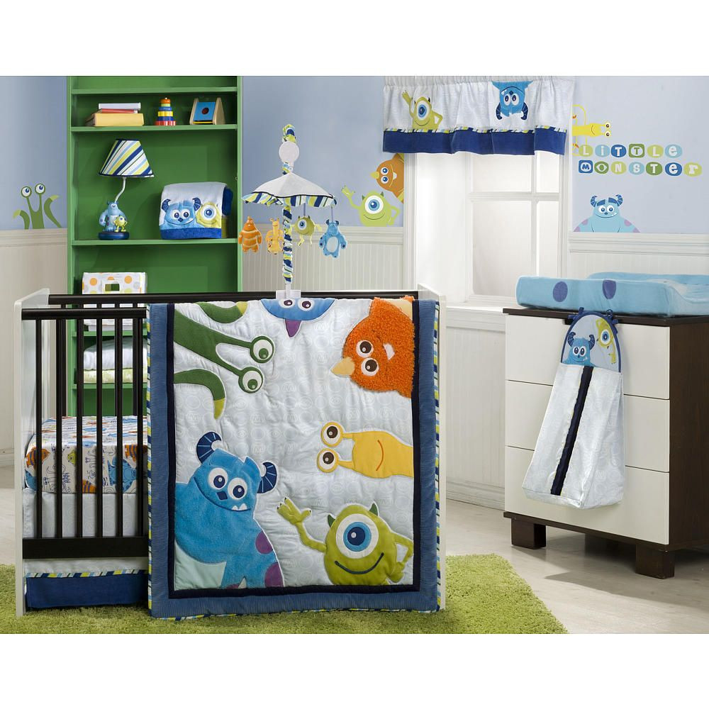 Monsters Inc Baby Decor
 Monsters Inc 4 Piece Crib Bedding Set Kids Line