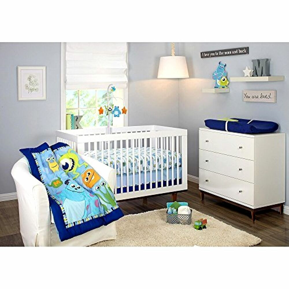 Monsters Inc Baby Decor
 Baby Monsters Inc 3 Piece Crib Bedding Set Disney Boys