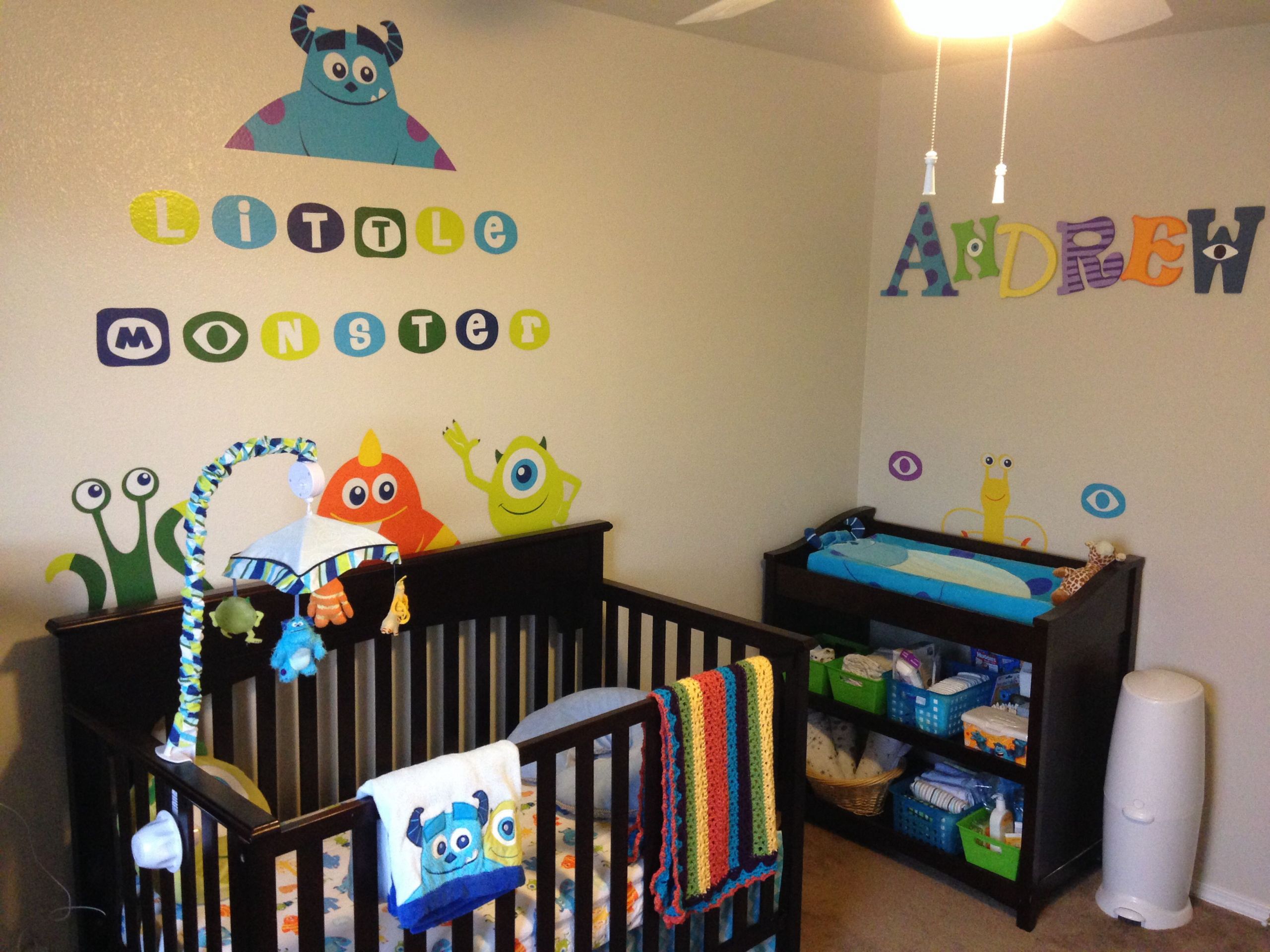 Monsters Inc Baby Decor
 Monsters Inc themed nursery for Andrew