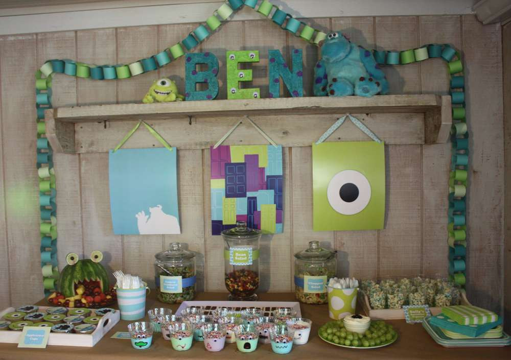 Monsters Inc Birthday Decorations
 monsters inc Birthday Party Ideas 5 of 25