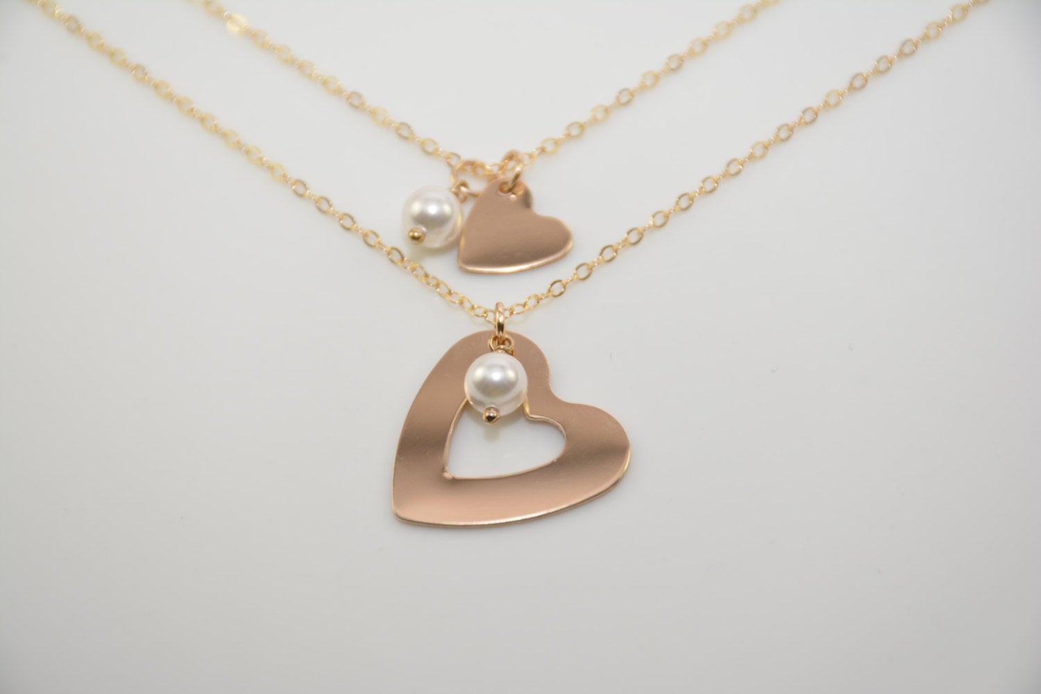 Mother Daughter Necklace Sets
 Mother daughter gold heart necklace set Mother daughter