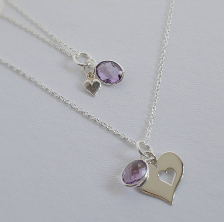 Mother Daughter Necklace Sets
 Mother And Daughter Heart Necklace Set By Ps With Love