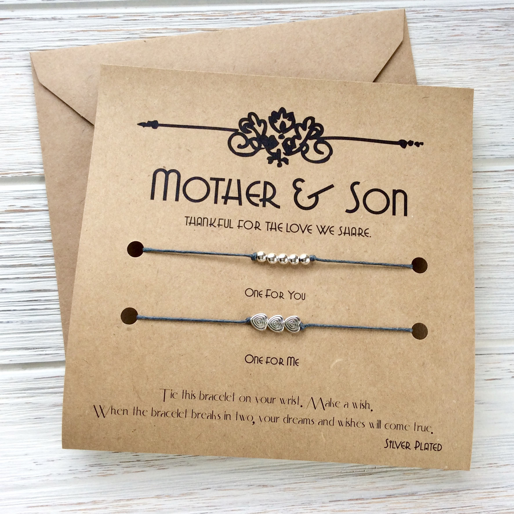 Mother Son Gift Ideas
 Mom Son Gift For Son Wish Bracelet For Son Mother Son Matching