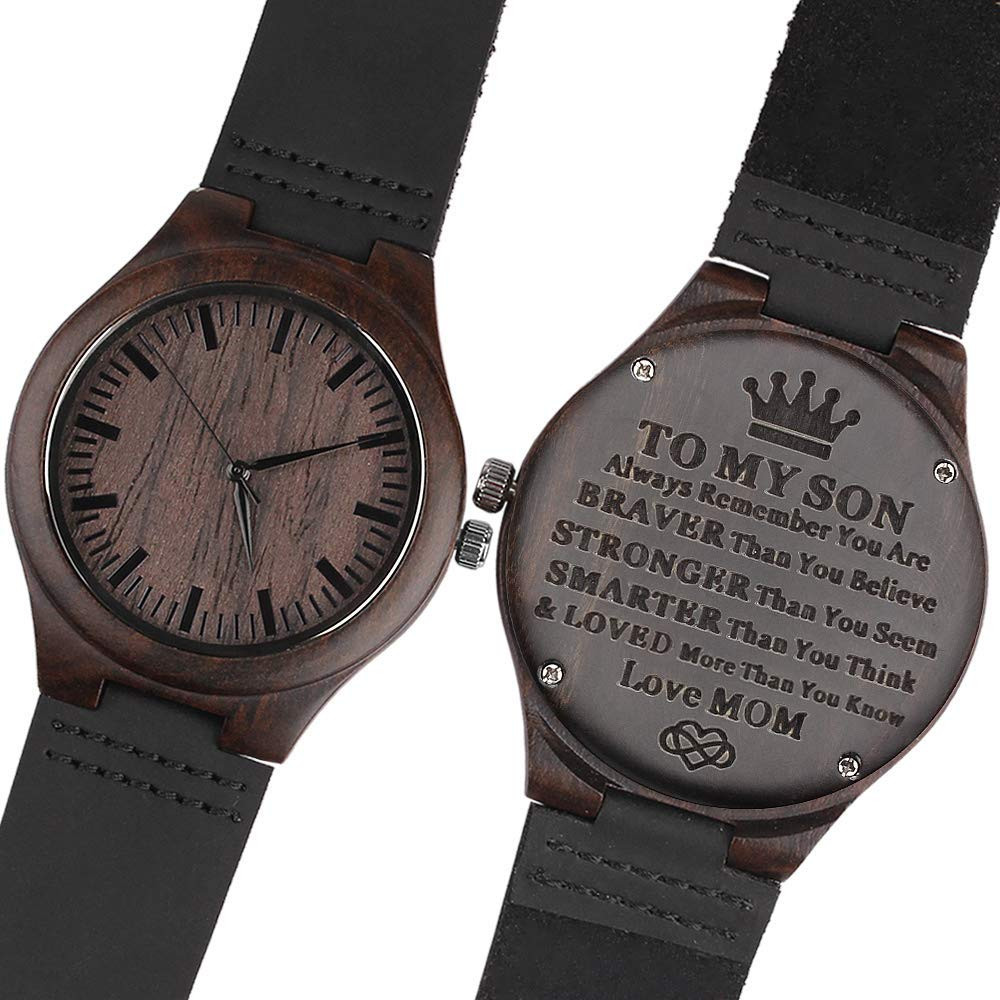 Mother Son Gift Ideas
 Engraved Son Watches for Men Personalized Son Gifts for