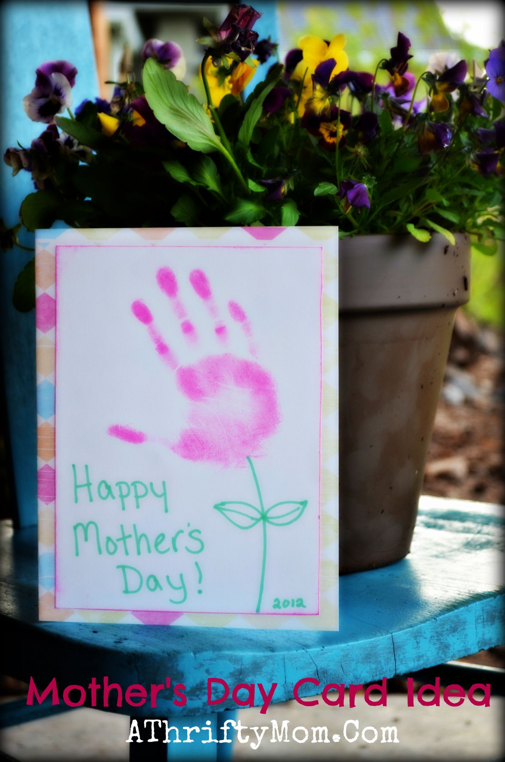 Mothers Day Gift Card Ideas
 Handmade Mother s Day Card Idea Hand Print Flower Card