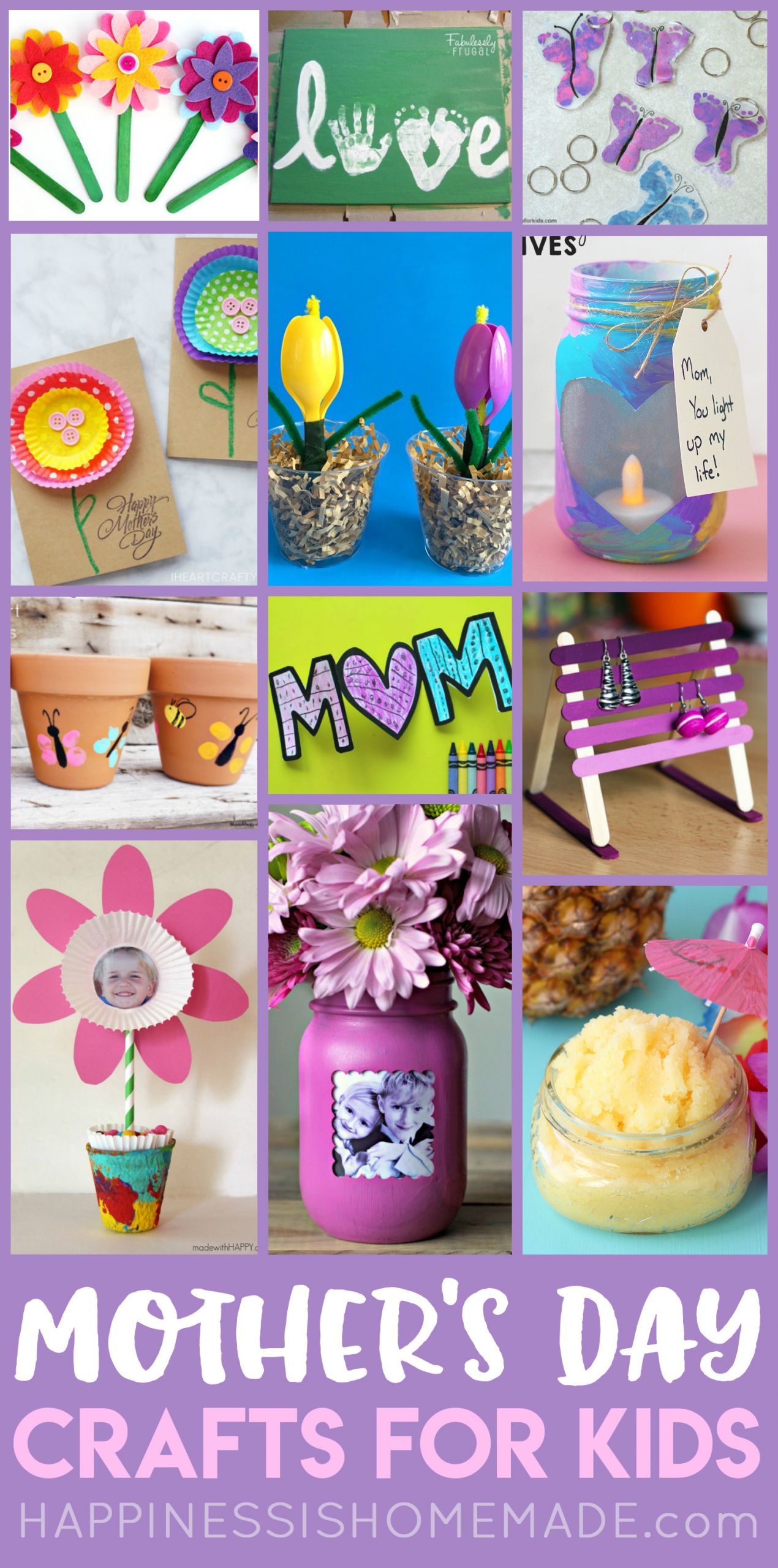 Mothers Day Kids Crafts
 Easy Mother s Day Crafts for Kids Happiness is Homemade