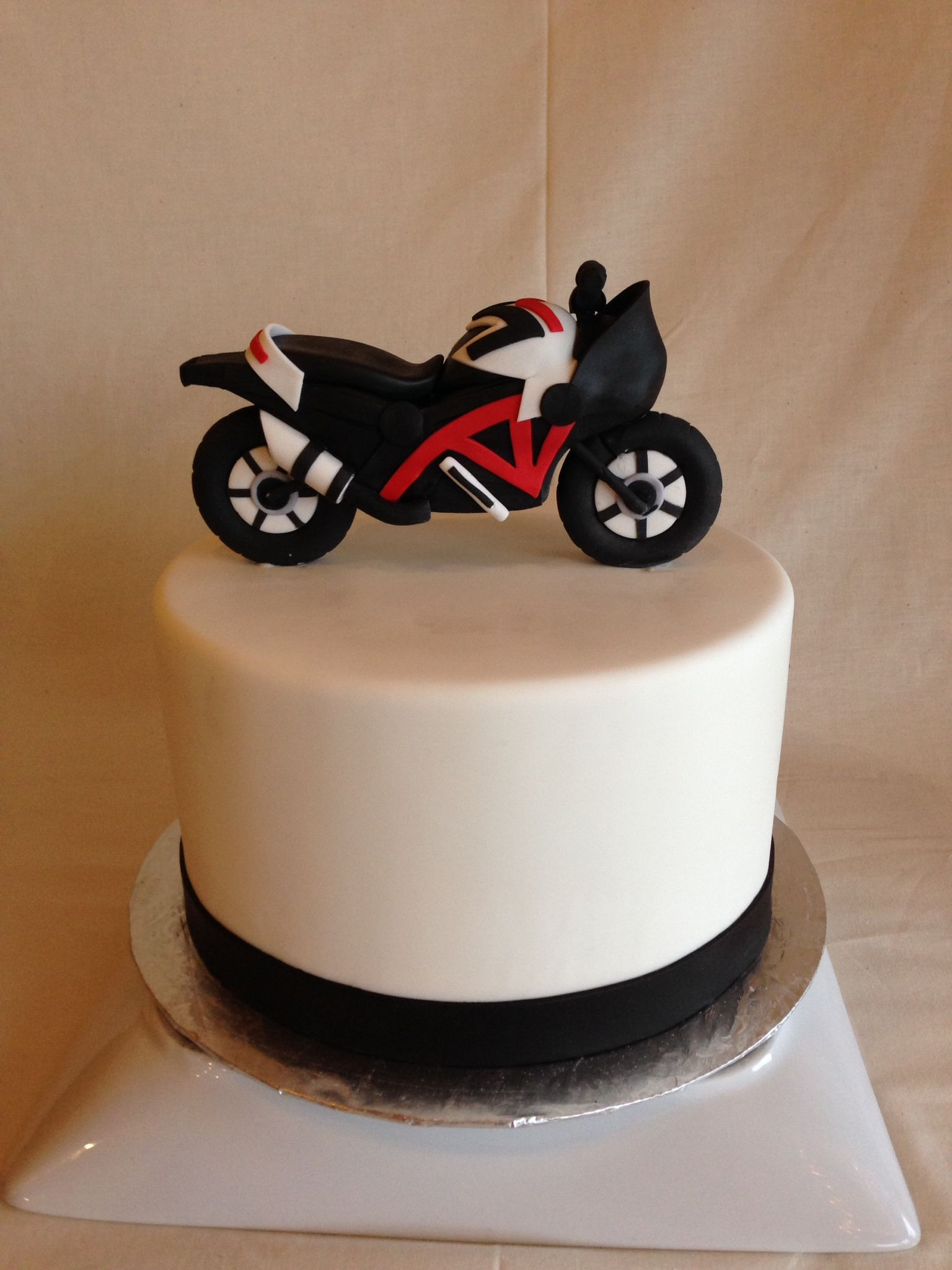 Motorcycle Birthday Cakes
 Groom s cake custom topper motorcycle fondant