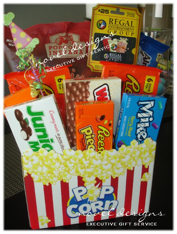Movie Theater Gift Basket Ideas
 Custom Movie Theme Gift Basket w Movie Theater Gift Card