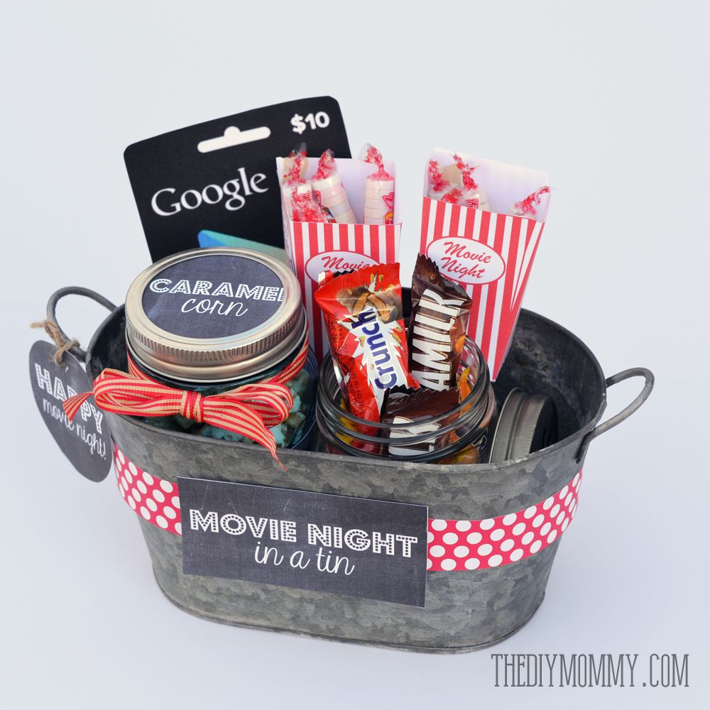 Movie Theatre Gift Basket Ideas
 A Gift In a Tin Movie Night in a Tin