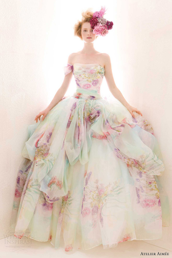 Multi Colored Wedding Dress
 The Bridal Dress Atelier Aimee 2014 Wedding Dresses