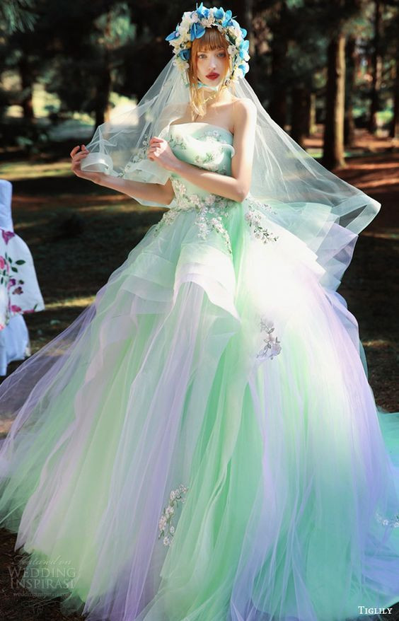 Multi Colored Wedding Dress
 Multi Colored Wedding Gowns with Tons of Personality Part