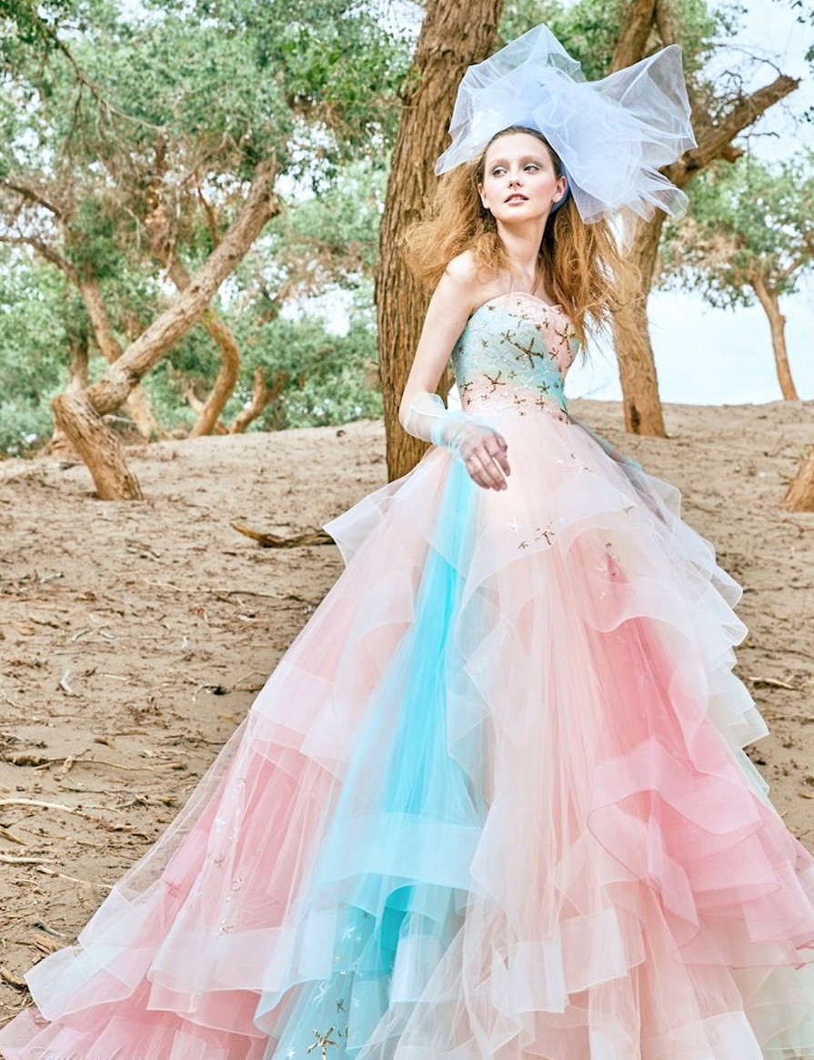 Multi Colored Wedding Dress
 10 Cool Ideas of Colorful Bridal Dresses for Wedding and