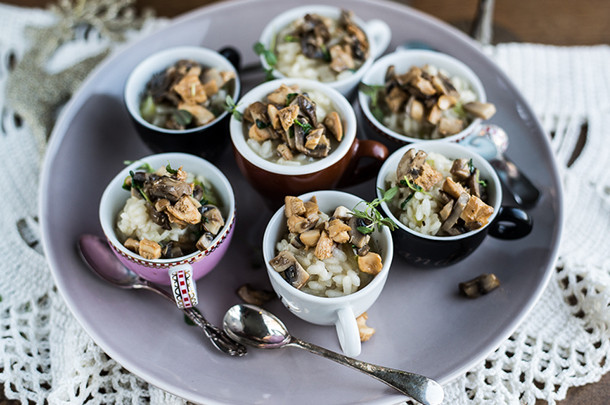 Mushroom Risotto Jamie Oliver
 Vegan mushroom risotto party cups Jamie Oliver