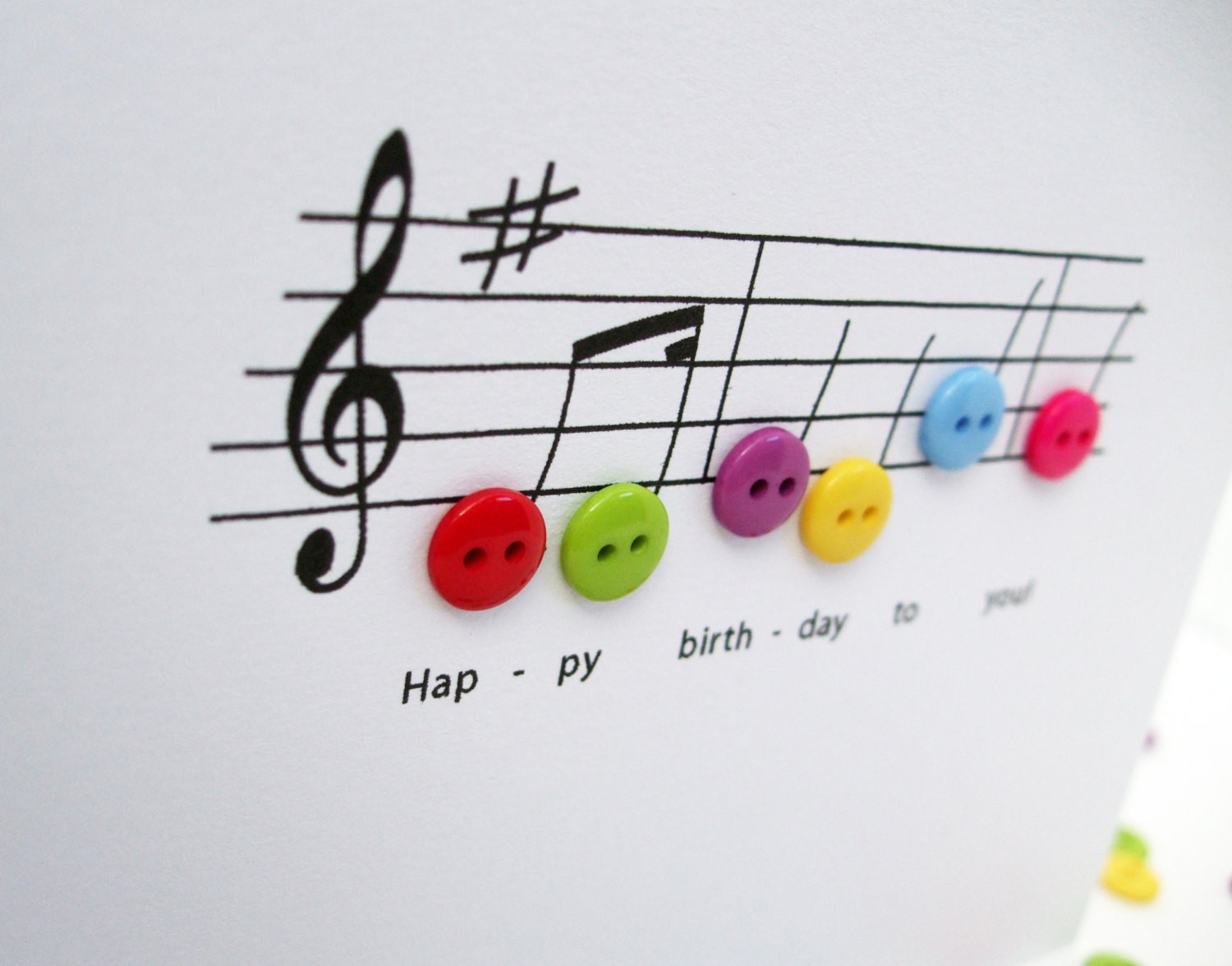Musical Birthday Cards
 Happy Birthday Music Card Birthday Card with Button Notes