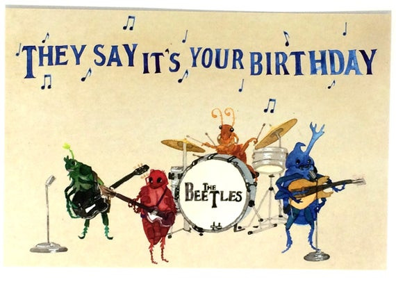 Musical Birthday Wishes
 Beatles Happy Birthday Postcards Beetles Bday Musical Ol s