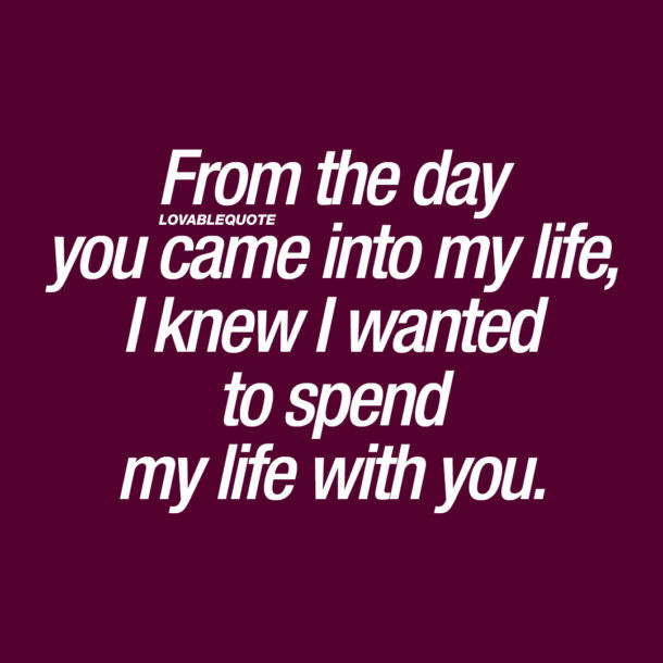 My Life With You Quotes
 Lovable Quotes The best love relationship and couple