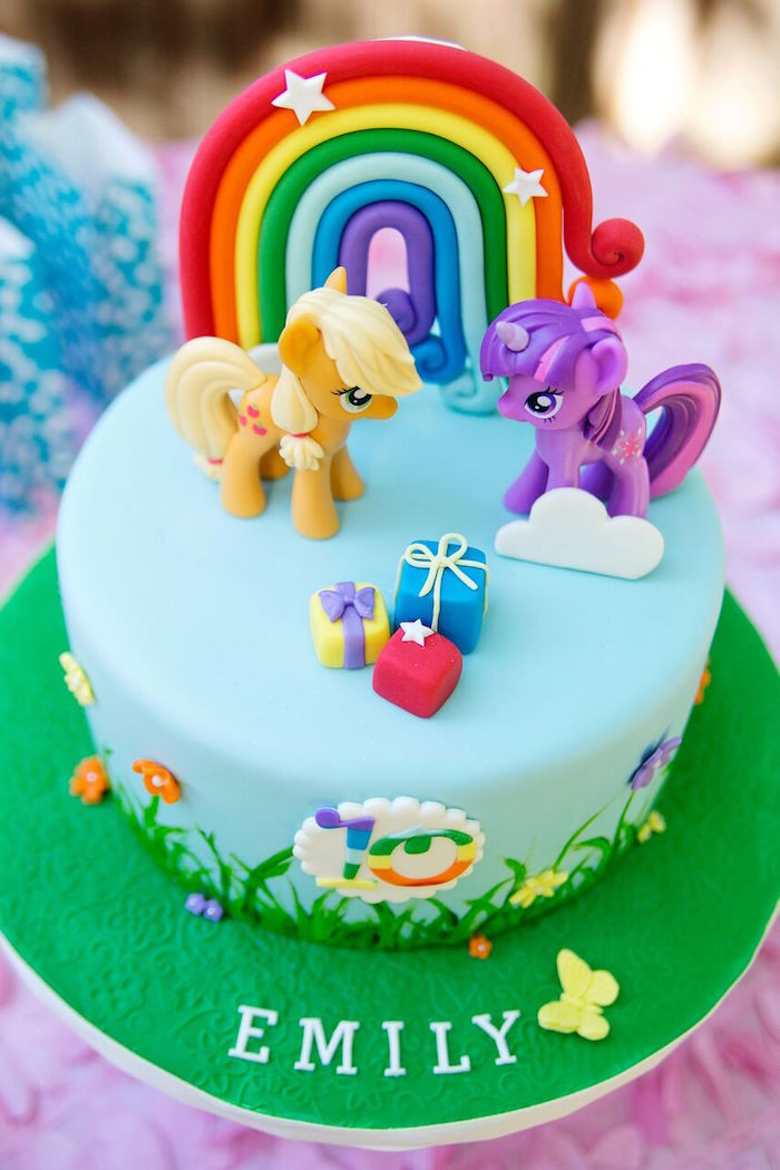 My Little Pony Birthday Cake Ideas
 Kara s Party Ideas Glam Floral My Little Pony Birthday