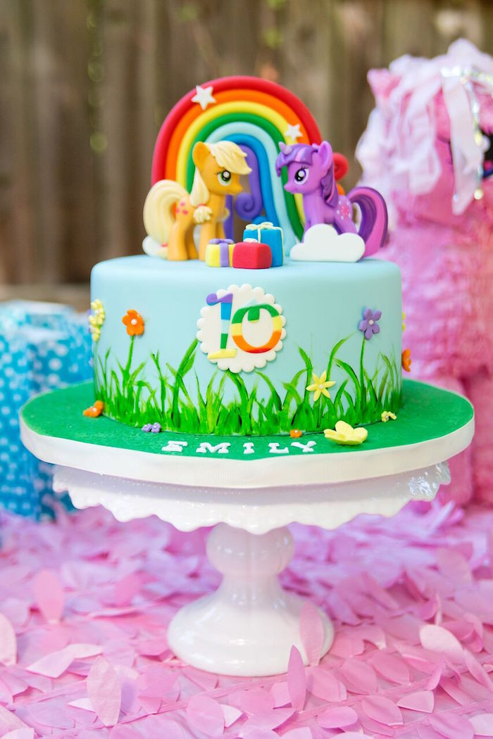 My Little Pony Birthday Cake Ideas
 Kara s Party Ideas Glam Floral My Little Pony Birthday