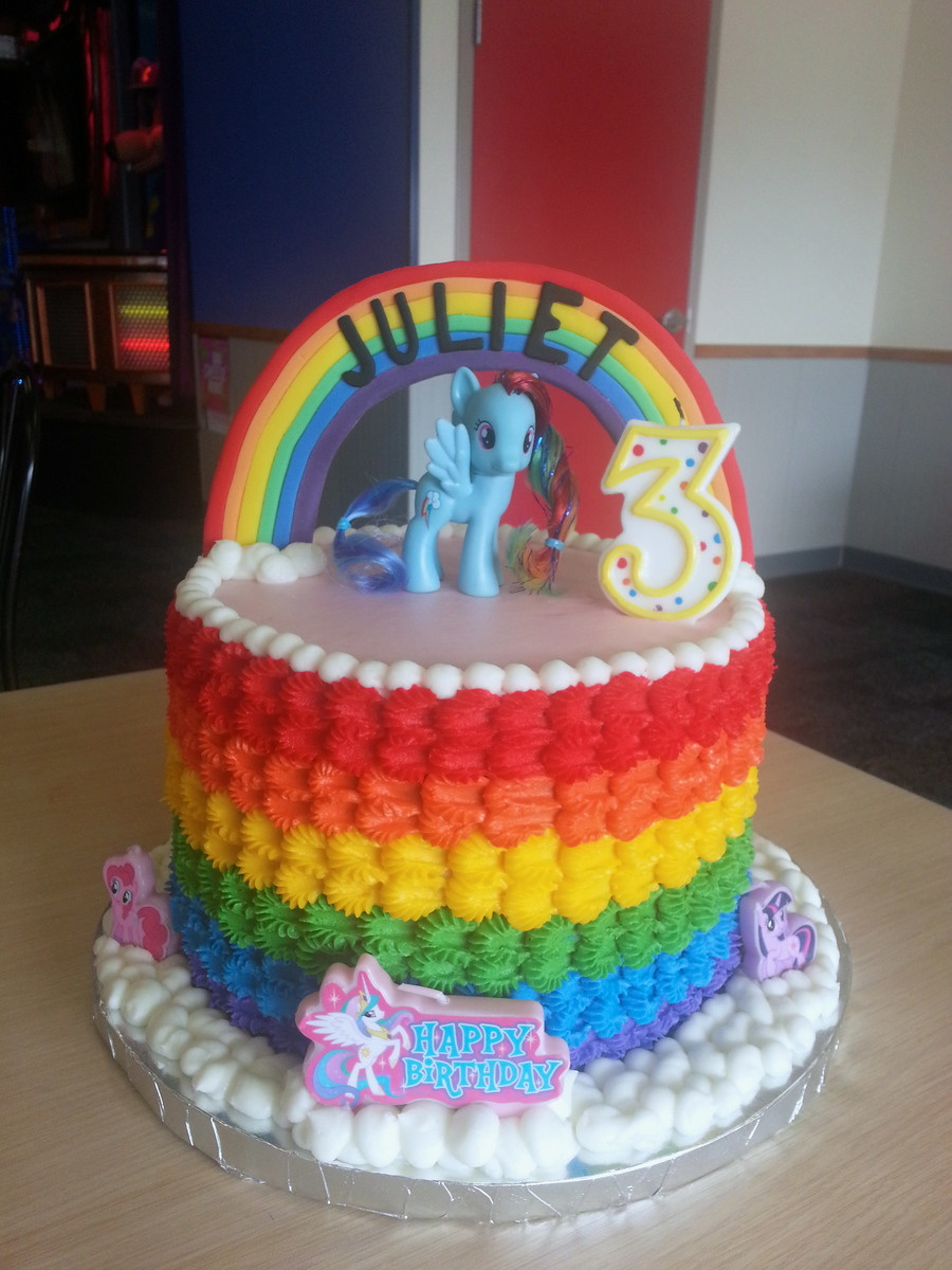 My Little Pony Birthday Cake Ideas
 Rainbow My Little Pony Cake CakeCentral