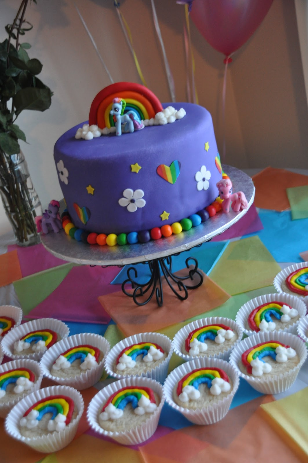 My Little Pony Birthday Cake Ideas
 Make a Cake Series My Little Pony Cake and Rainbow