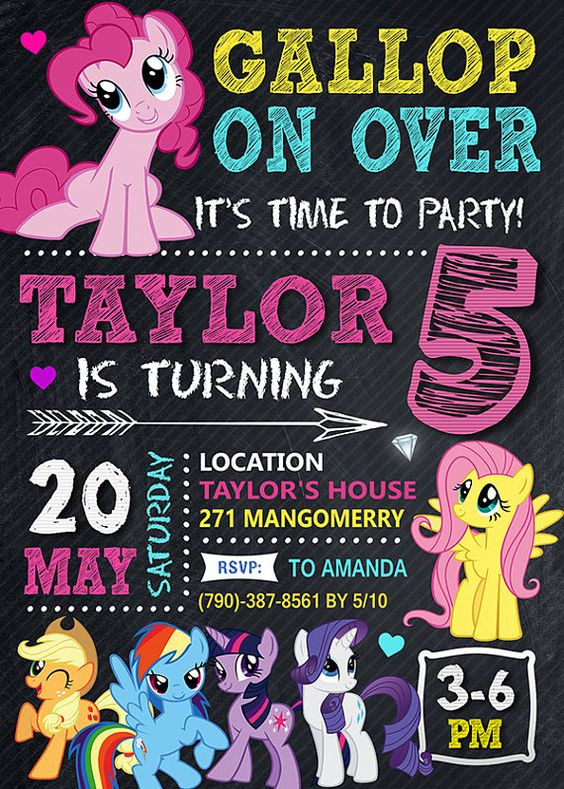 My Little Pony Birthday Party Invitations
 23 My Little Pony Birthday Party Ideas Pretty My Party