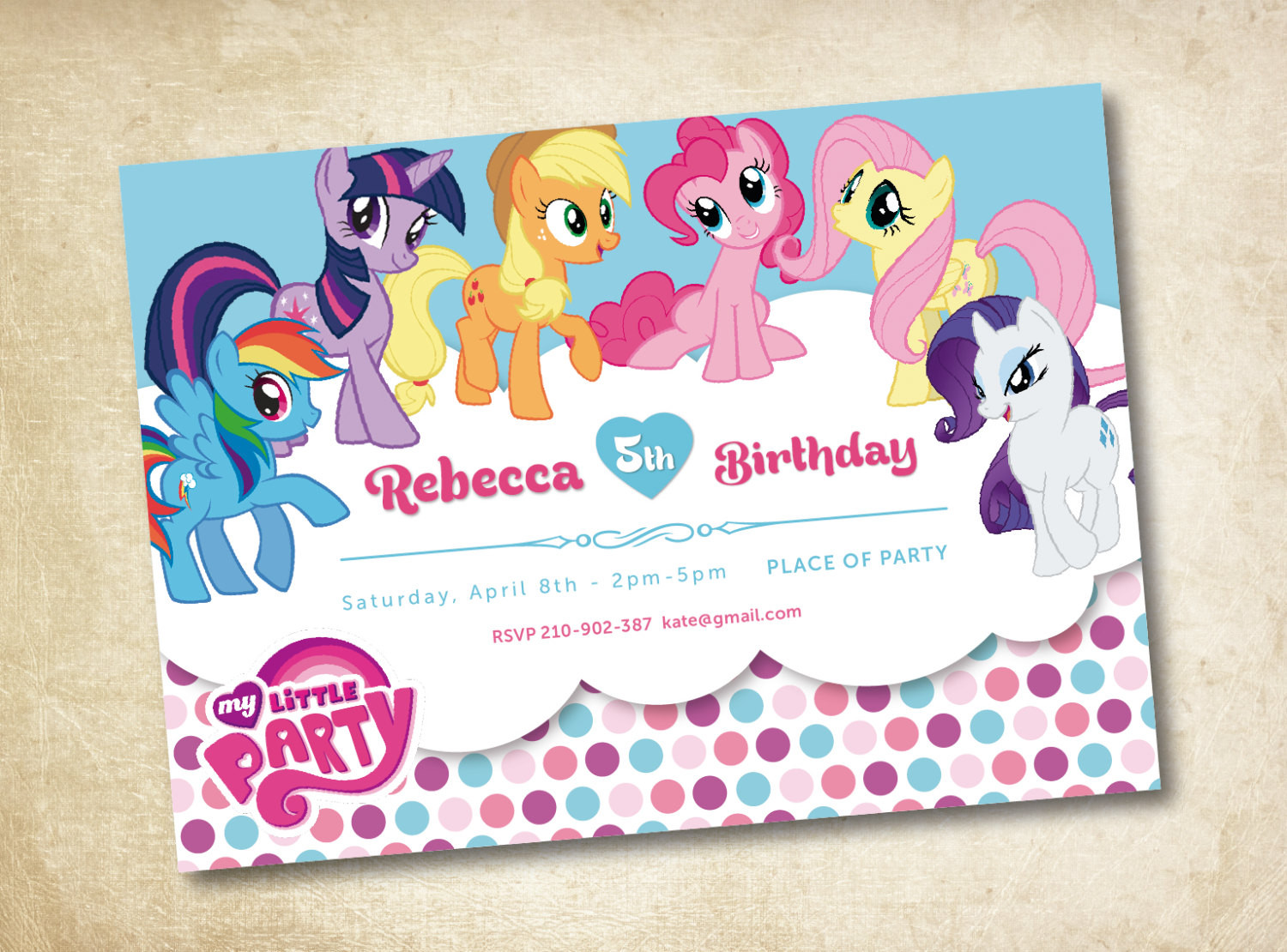 My Little Pony Birthday Party Invitations
 My Little Pony Birthday Invitation