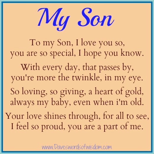 My Son Birthday Quotes
 Dear Son Quotes QuotesGram