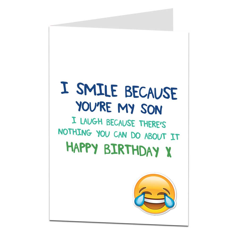 My Son Birthday Quotes
 Funny Happy Birthday Card For Son Perfect For 30th 40th