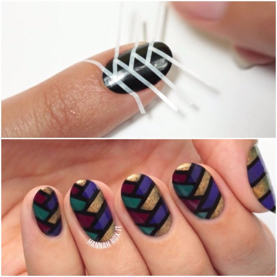 Nail Art With Tape
 What Are the Different Nail Art Techniques Sparkly