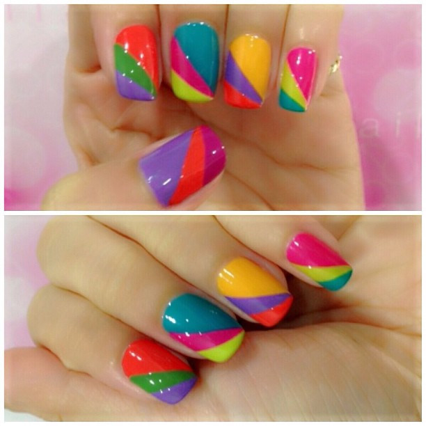 Nail Art With Tape
 32 Amazing DIY Nail Art Ideas Using Scotch Tape