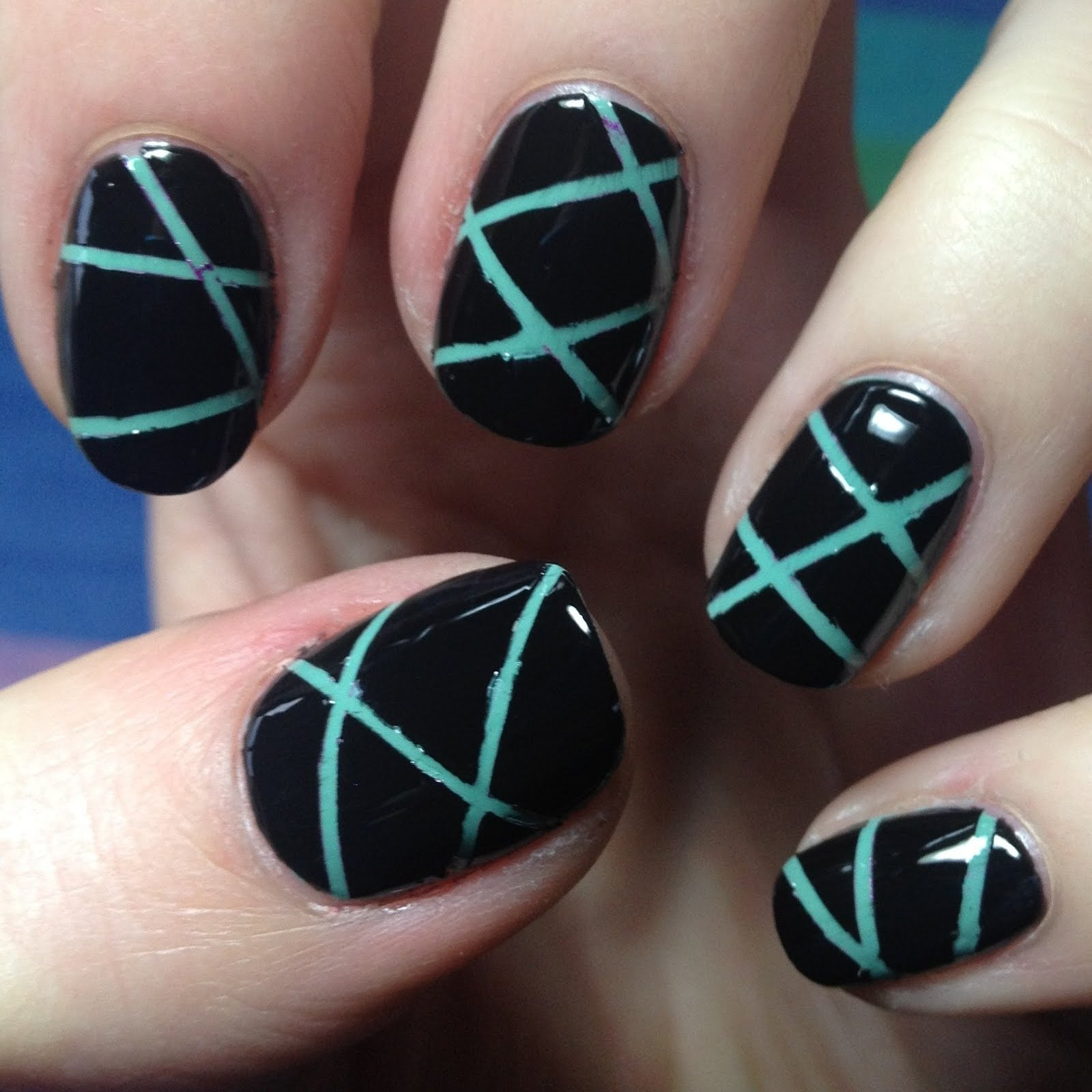 Nail Art With Tape
 Nail Art Using Striping Tape