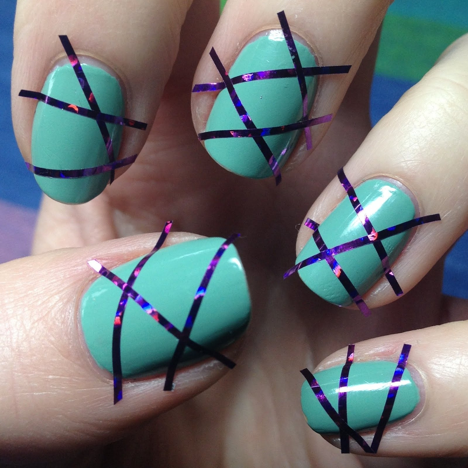 Nail Art With Tape
 Nail Art Using Striping Tape