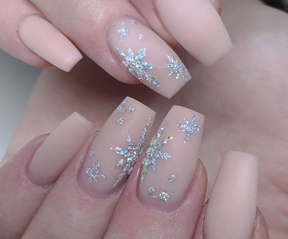 Nail Colors For Christmas 2020
 Top 40 Light Color Christmas Snowflake Coffin Nails in 2020