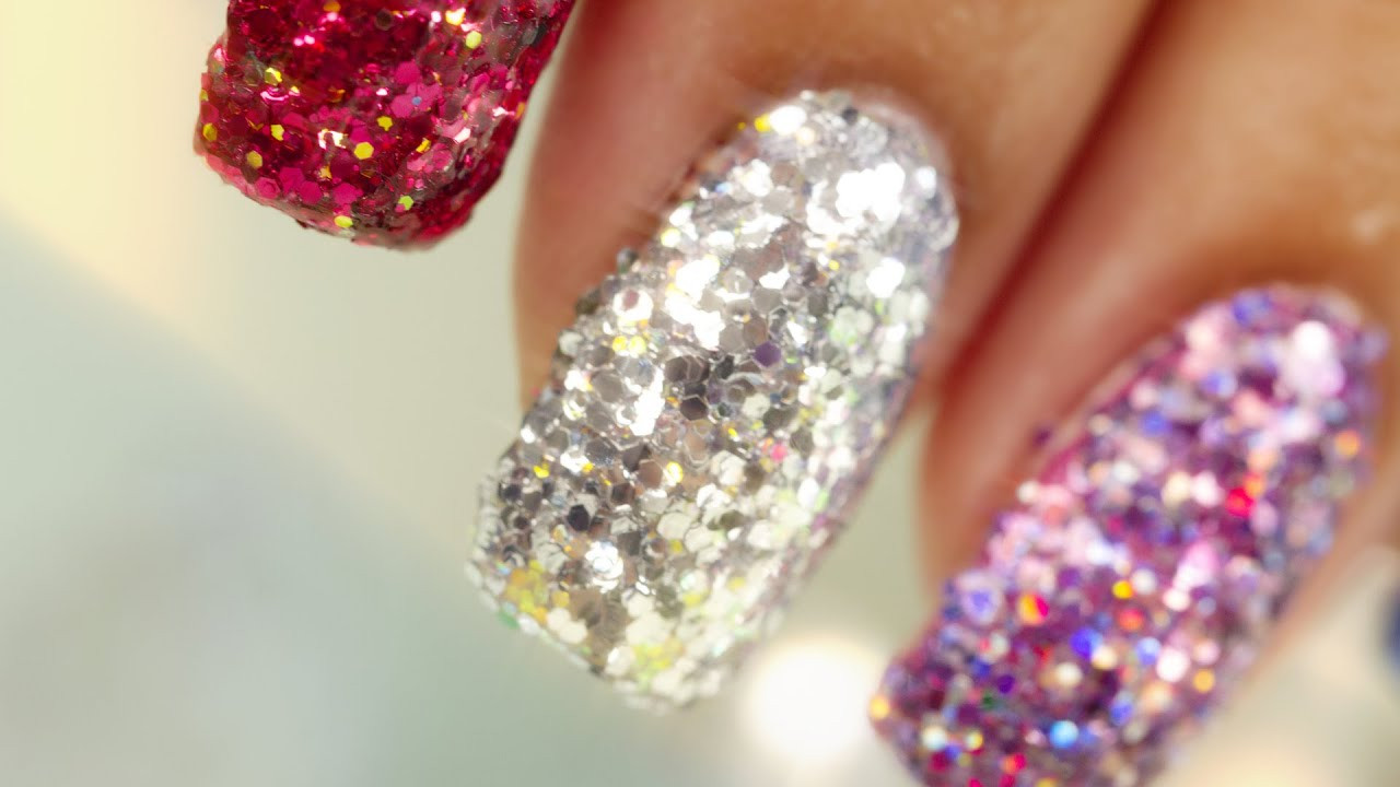 Nail Designs Sparkle
 Full Nail Glitter Nail Art