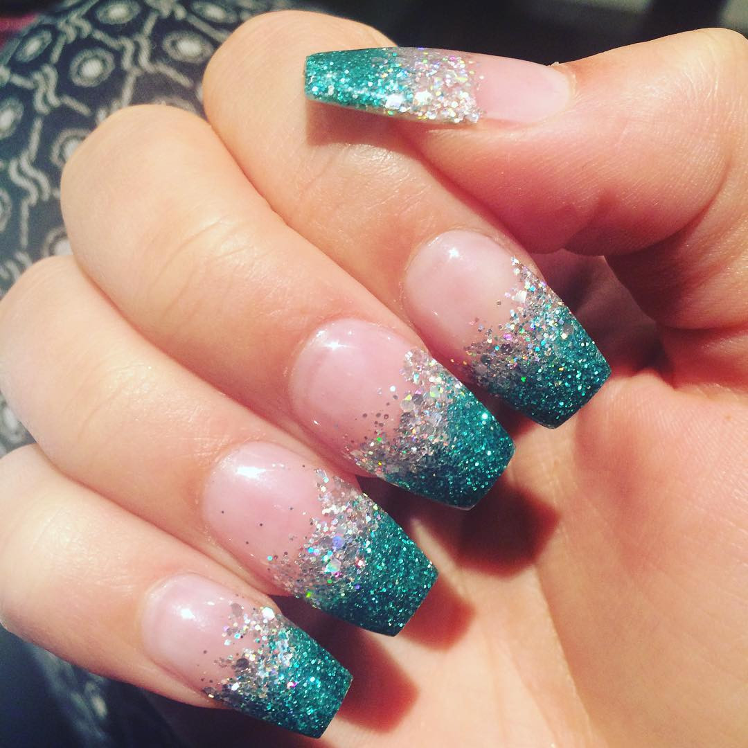 Nail Designs Sparkle
 25 Glitter Acrylic Nail Art Designs Ideas