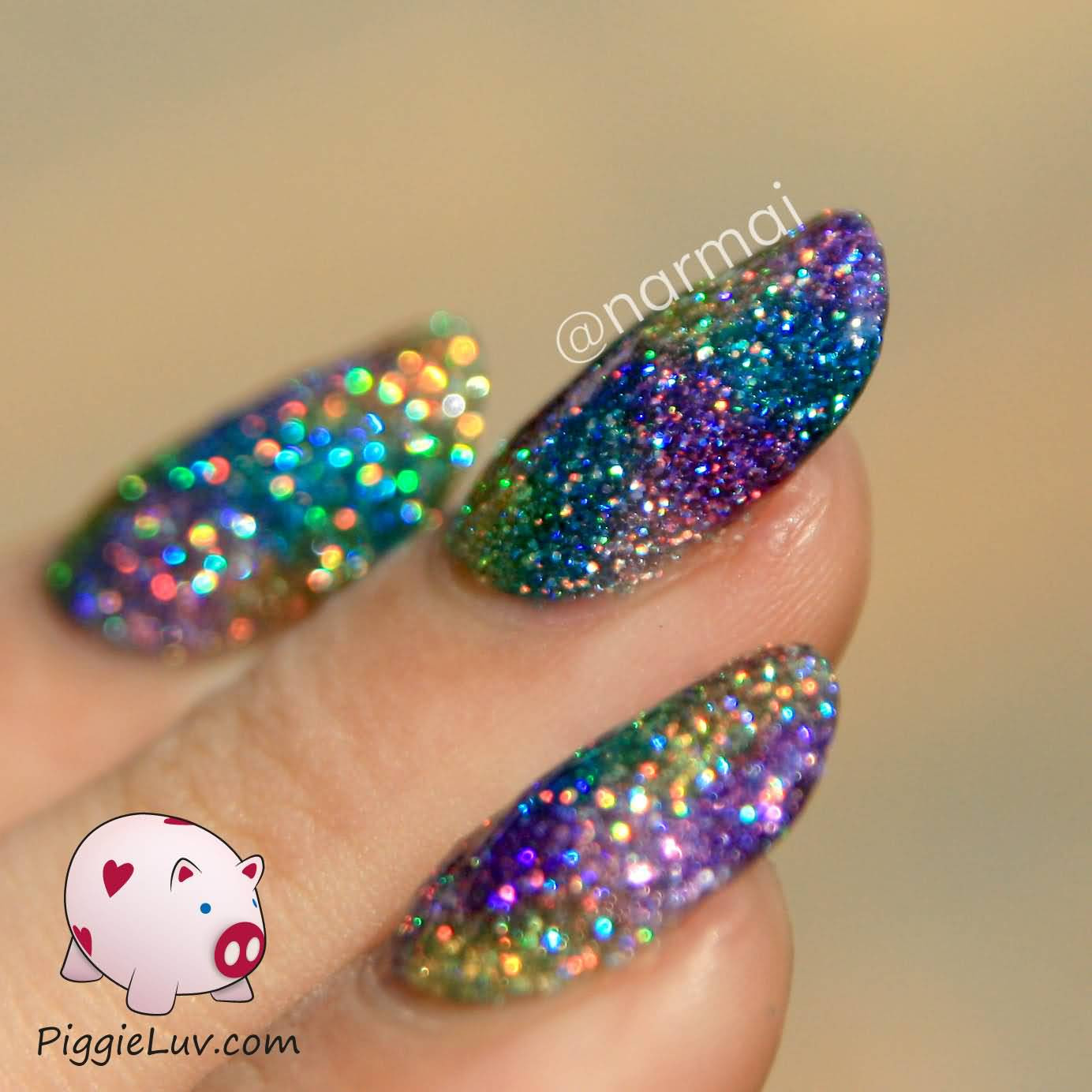 Nail Designs Sparkle
 60 Most Beautiful Glitter Nail Art Ideas