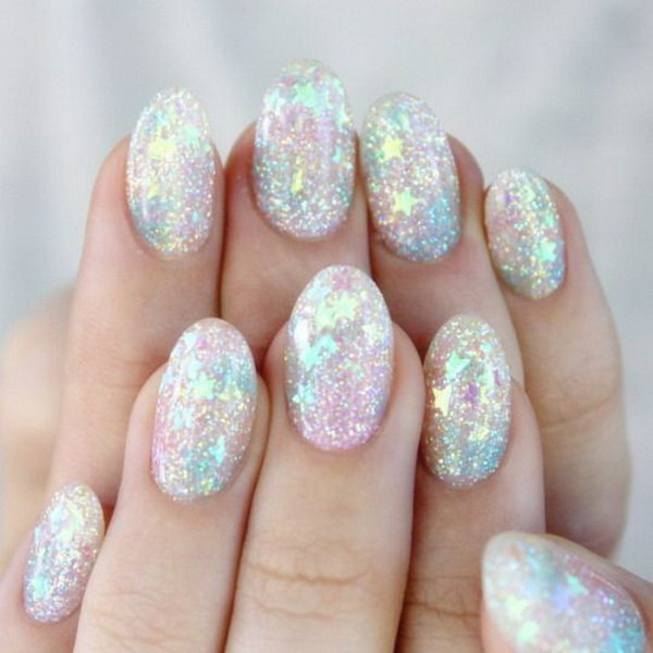 Nail Designs Sparkle
 70 Stunning Glitter Nail Designs 2017