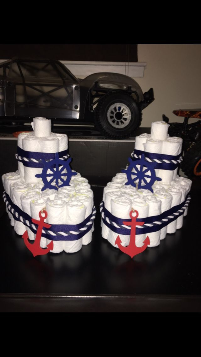 Nautical Baby Shower Gifts
 Boat Diaper cake for Nautical Baby Shower With images
