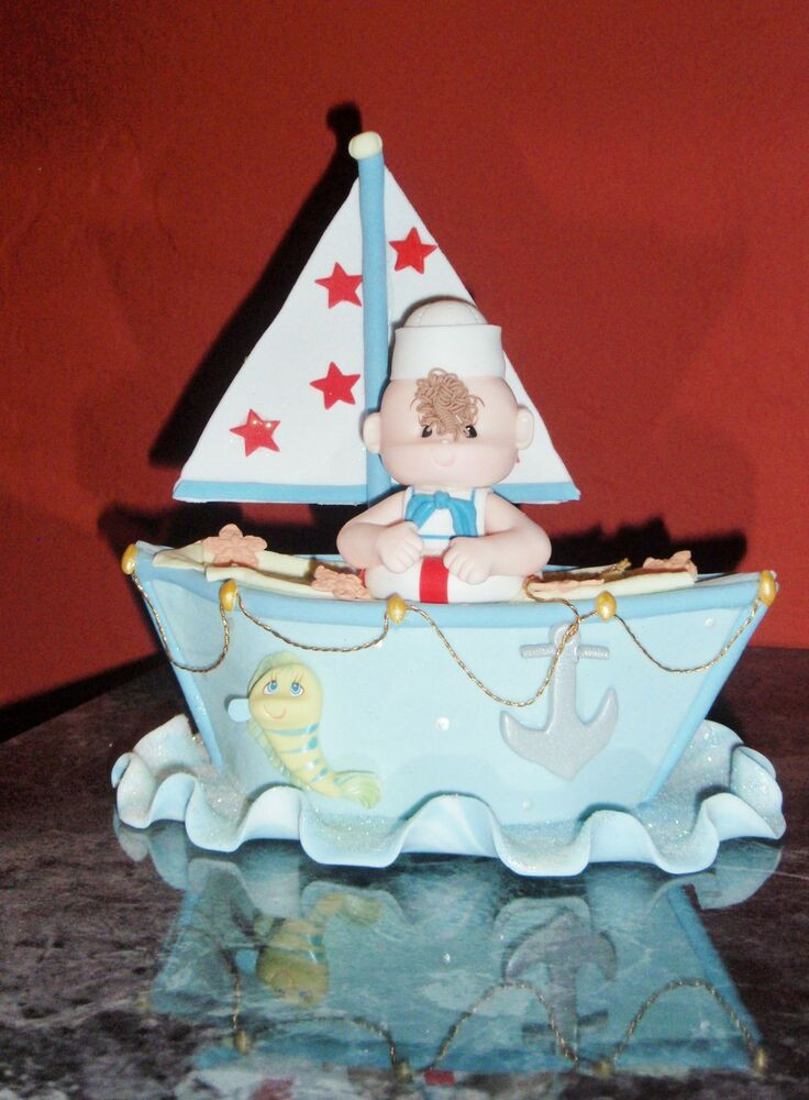 Nautical Baby Shower Gifts
 SAILBOAT TOPPER DIAPER CAKE BABY SHOWER BIRTHDAY NAUTICAL