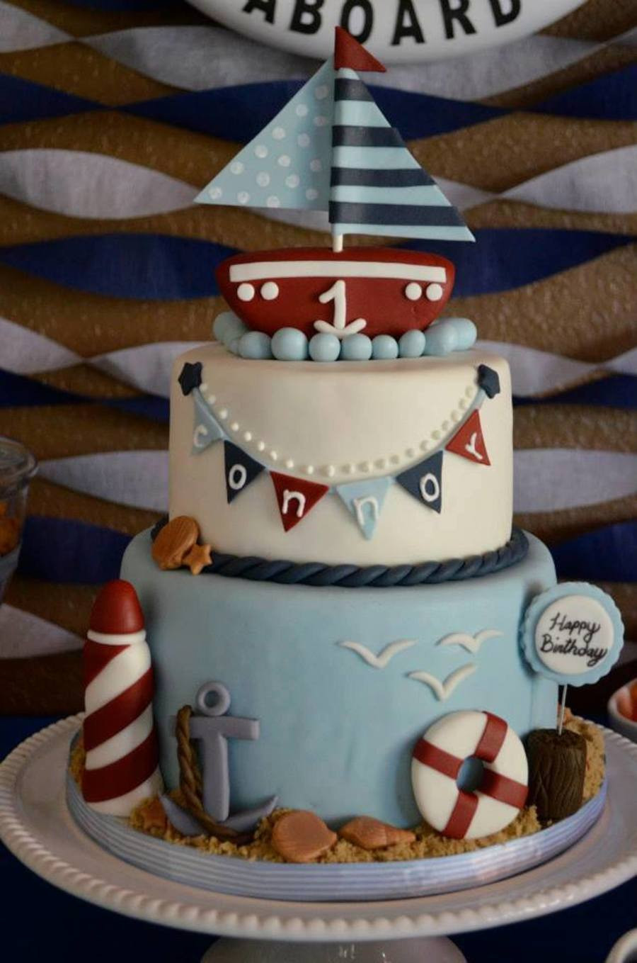 Nautical Birthday Cakes
 Nautical 1St Birthday Cake CakeCentral