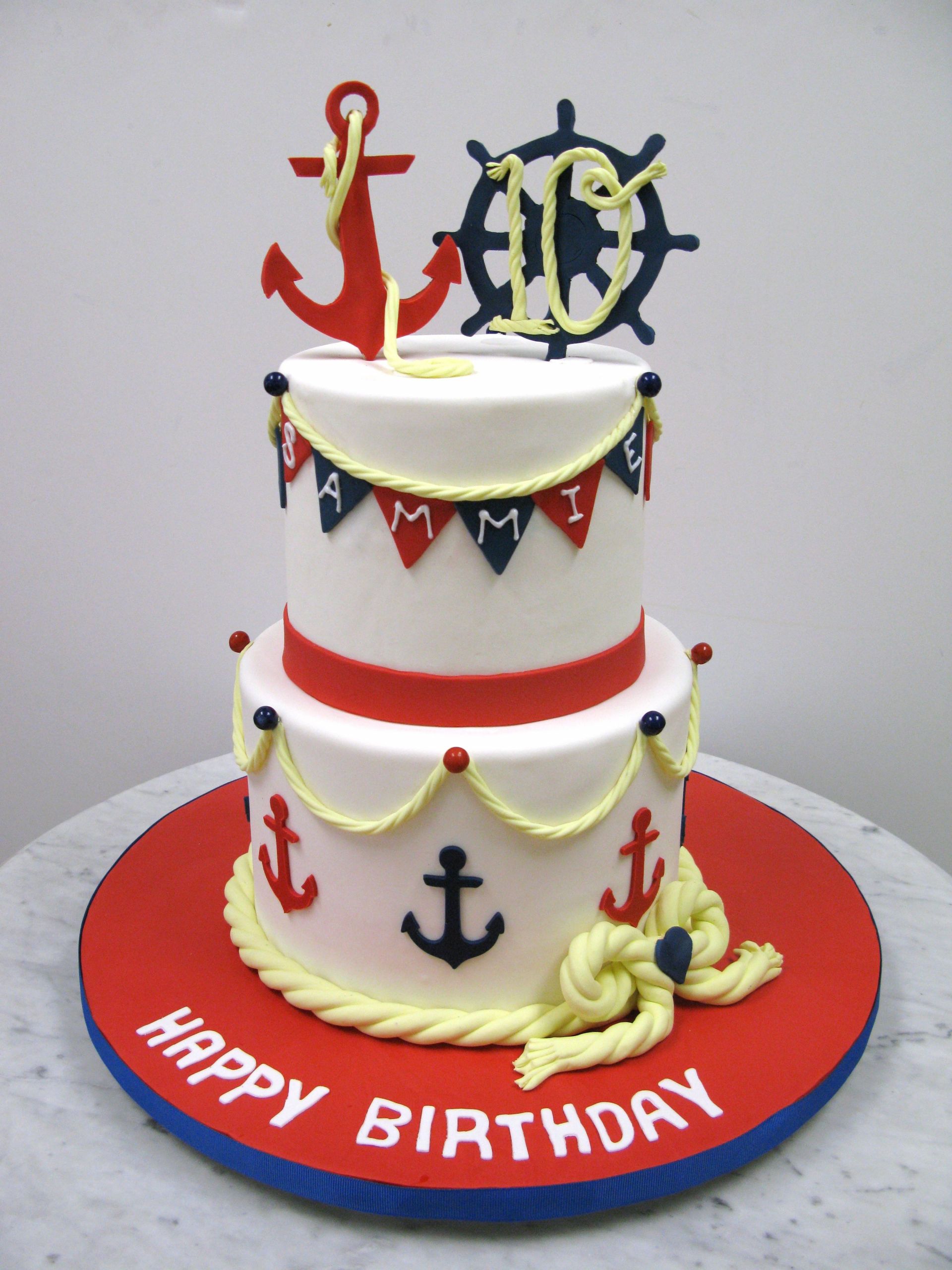 Nautical Birthday Cakes
 Ahoy A Nautical Birthday Cake All cakes