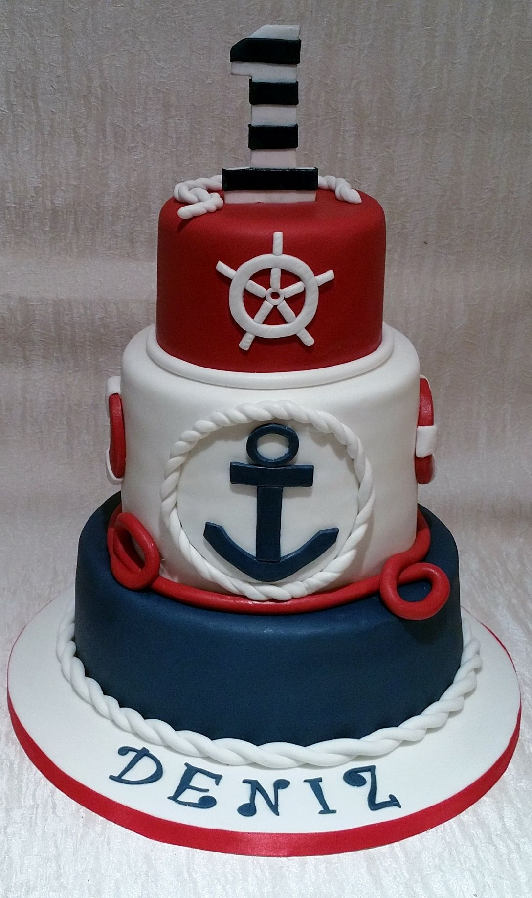 Nautical Birthday Cakes
 Nautical themed 1st birthday cake by Baking Angel