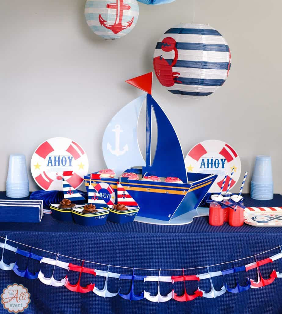 Nautical Decor Baby Shower
 How to Host an Adorable Nautical Baby Shower An Alli Event