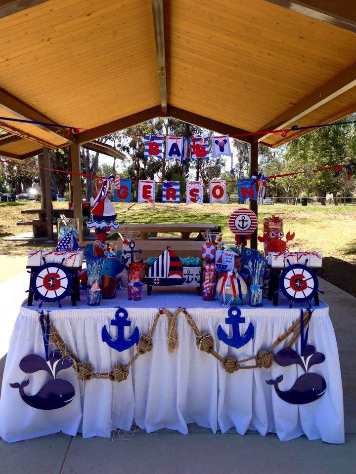 Nautical Decor Baby Shower
 Nautical Baby Shower Party Ideas 1 of 8