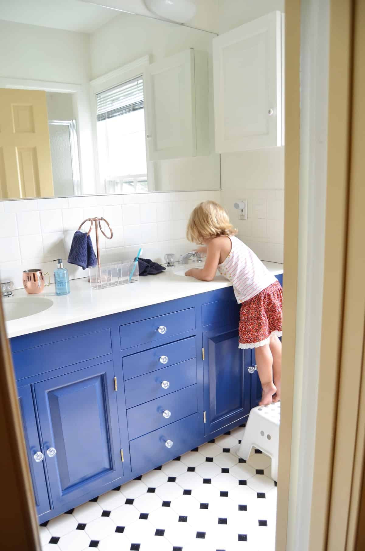 Navy Blue Bathroom Vanity
 Navy Blue Vanity Makeover At Charlotte s House