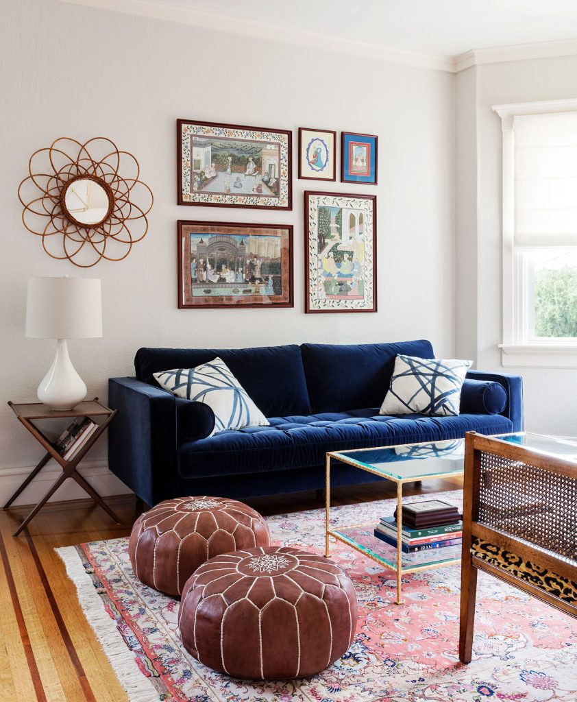 Navy Blue Rug Living Room
 Gorgeous Blue Velvet Sofa Ideas for Your Living Room