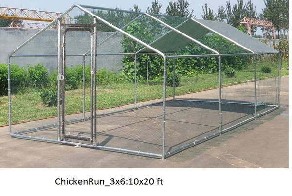 Nc Backyard Coops
 Metal Chicken Coop Backyard Hen House Cage Run NEW