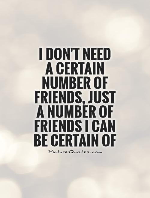 Need Friendship Quotes
 I Dont Need Friends Quotes QuotesGram