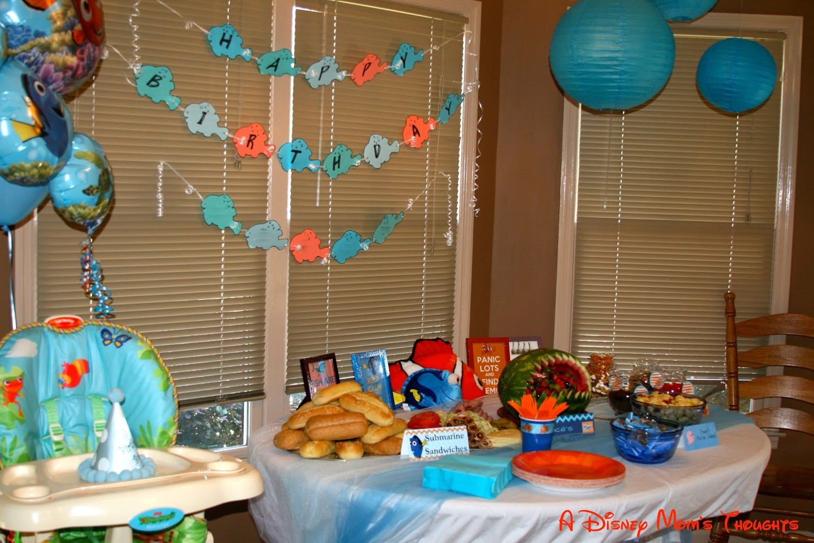 Nemo Birthday Decorations
 A Disney Mom s Thoughts Finding Nemo First Birthday